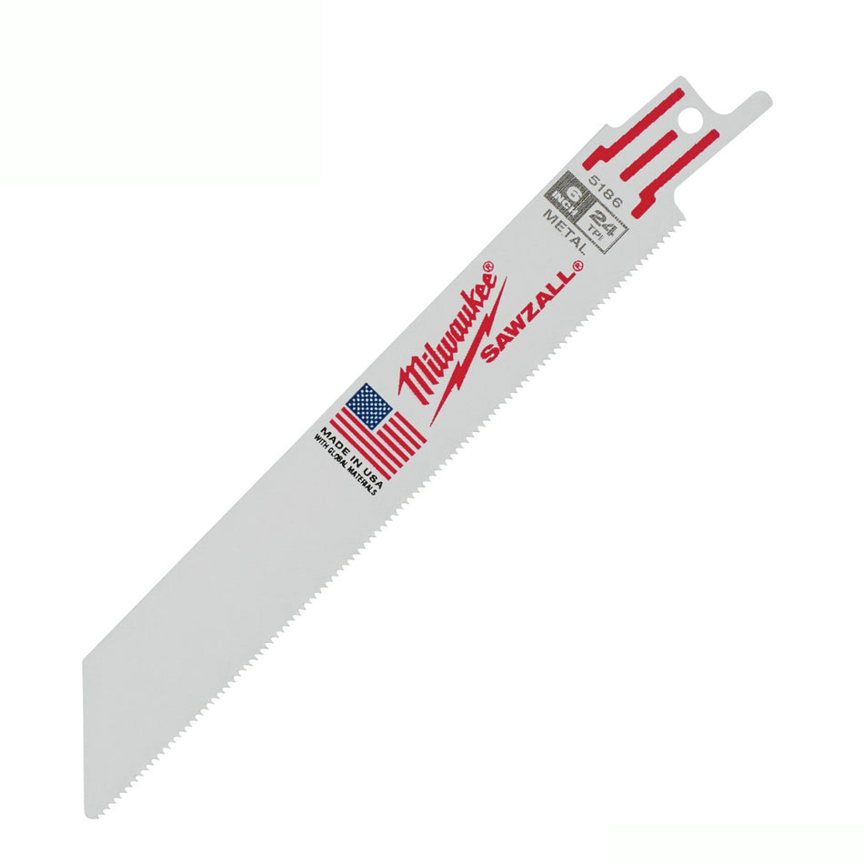 Milwaukee 6" 24 tpi SAWZALL Standard Metal Blades - 50 pack