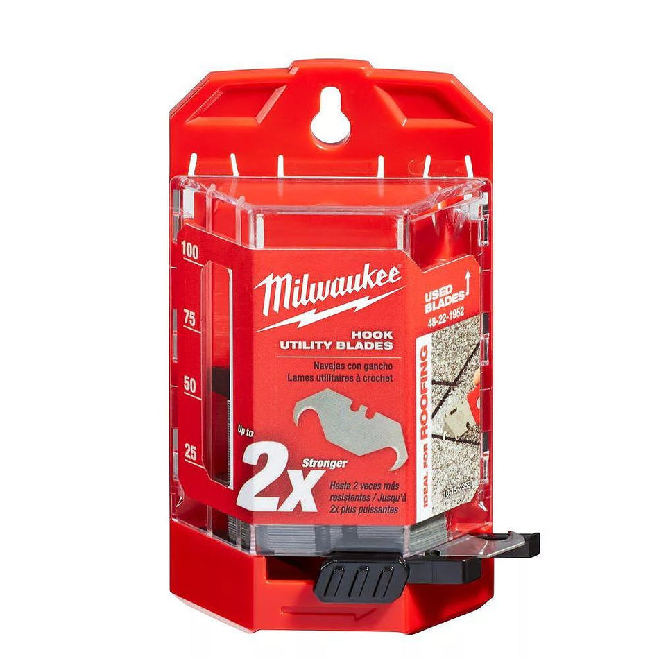 Milwaukee 48-22-1952 50 PC Hook Utility Blades w/ Dispenser