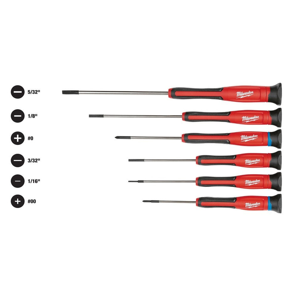 Milwaukee 48-22-2606 6PC Precision Screwdriver Set with Case