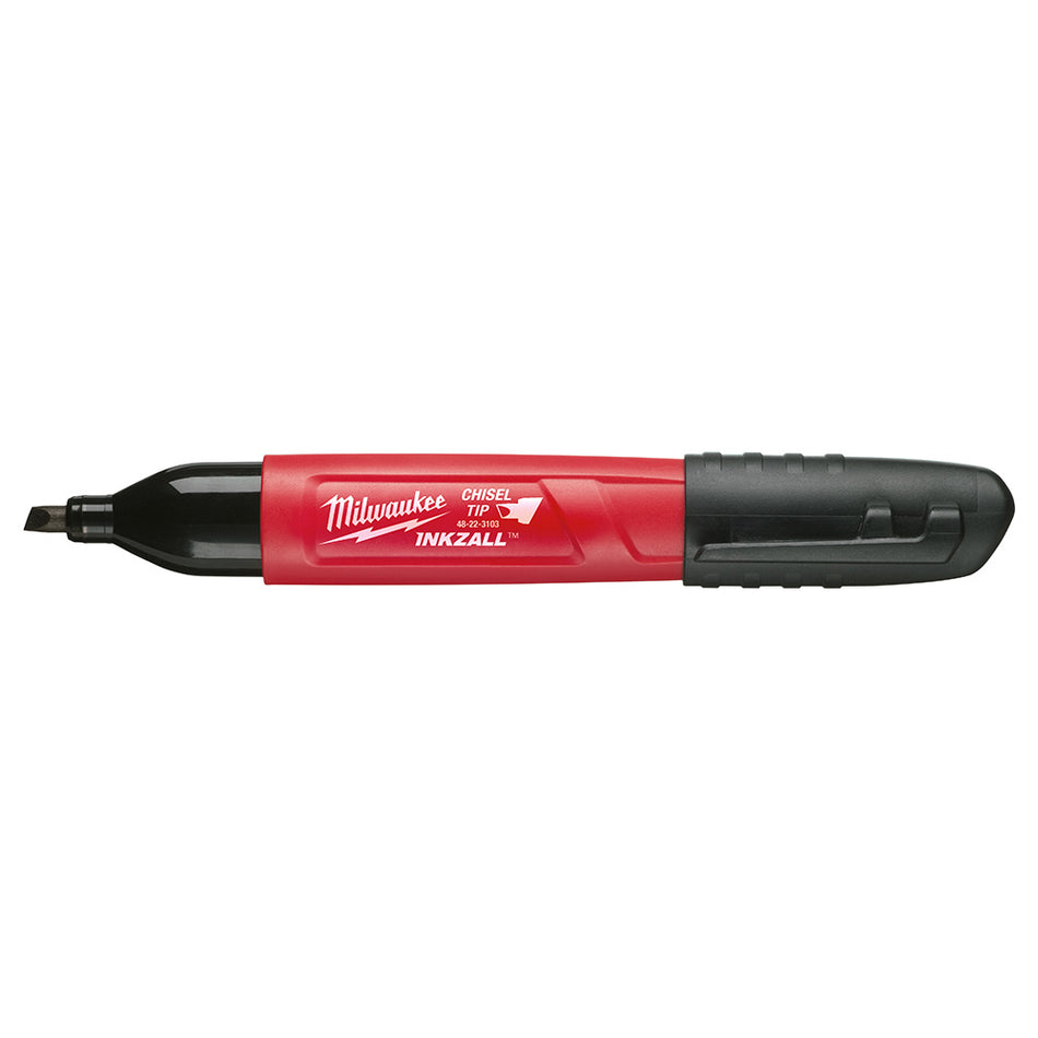 Milwaukee 48-22-3103 INKZALL Black Chisel Tip Marker (Carded)