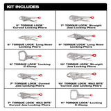 Milwaukee 48-22-3690 10 PC TORQUE LOCK Locking Pliers Kit