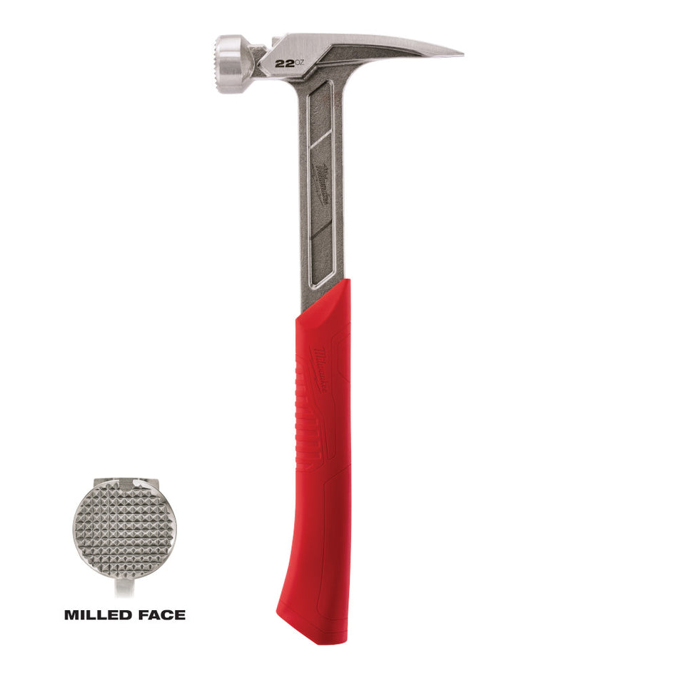 Milwaukee 48-22-9022 22oz Milled Faced Framing Hammer