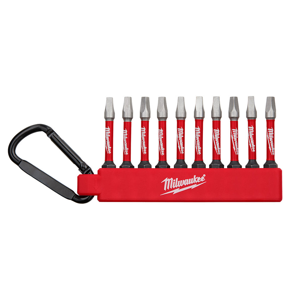 Milwaukee 48-32-4091 Shockwave Carabiner Impact Driver Square #2 Bit Set