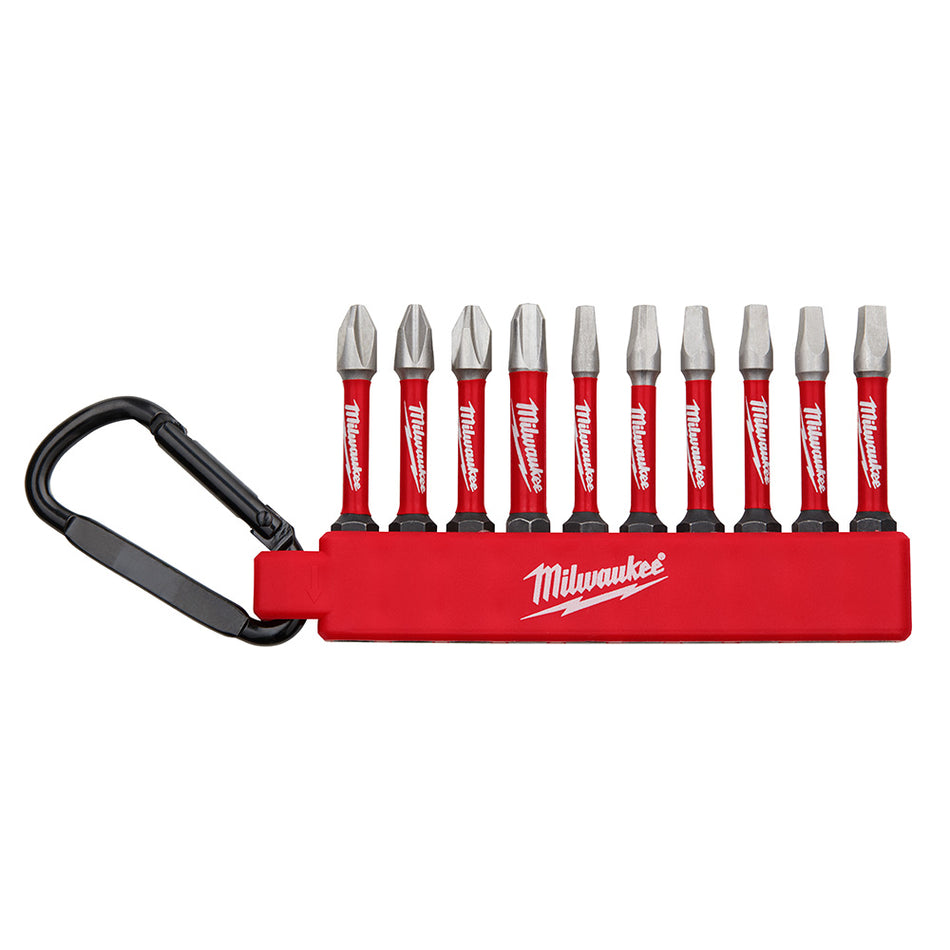 Milwaukee 48-32-4092 Shockwave Carabiner Impact Driver PH/SQ Bit Set