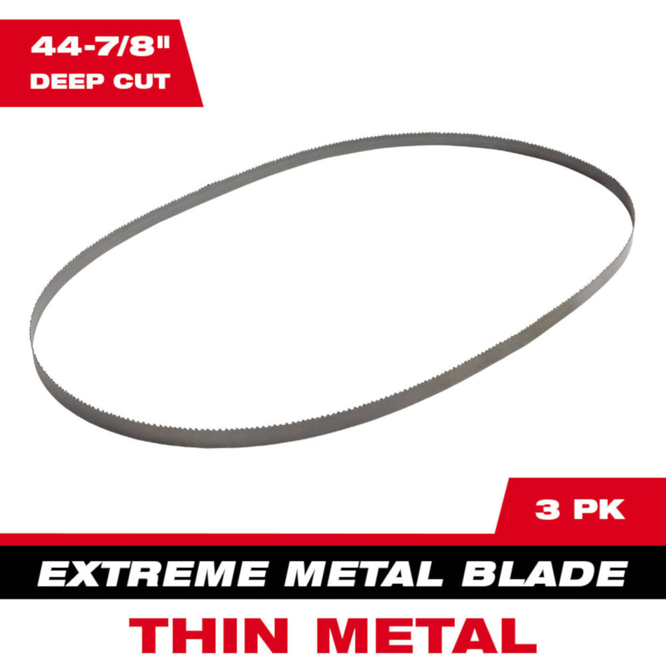 Milwaukee 48-39-0611 44-7/8" 12/14 TPI Extreme Thin Metal Band Saw Blades (3 Pack)