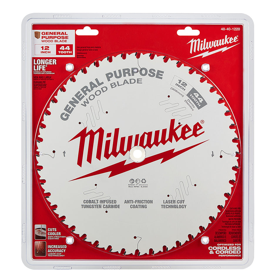 Milwaukee 48-40-1220 12" 44T General Purpose Circular Saw Blade