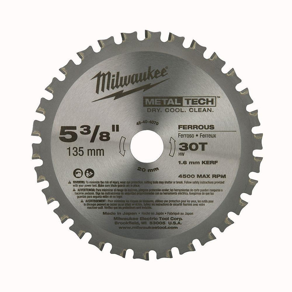 Milwaukee 48-40-4070 5-3/8" 30T Ferrous Metal Blade