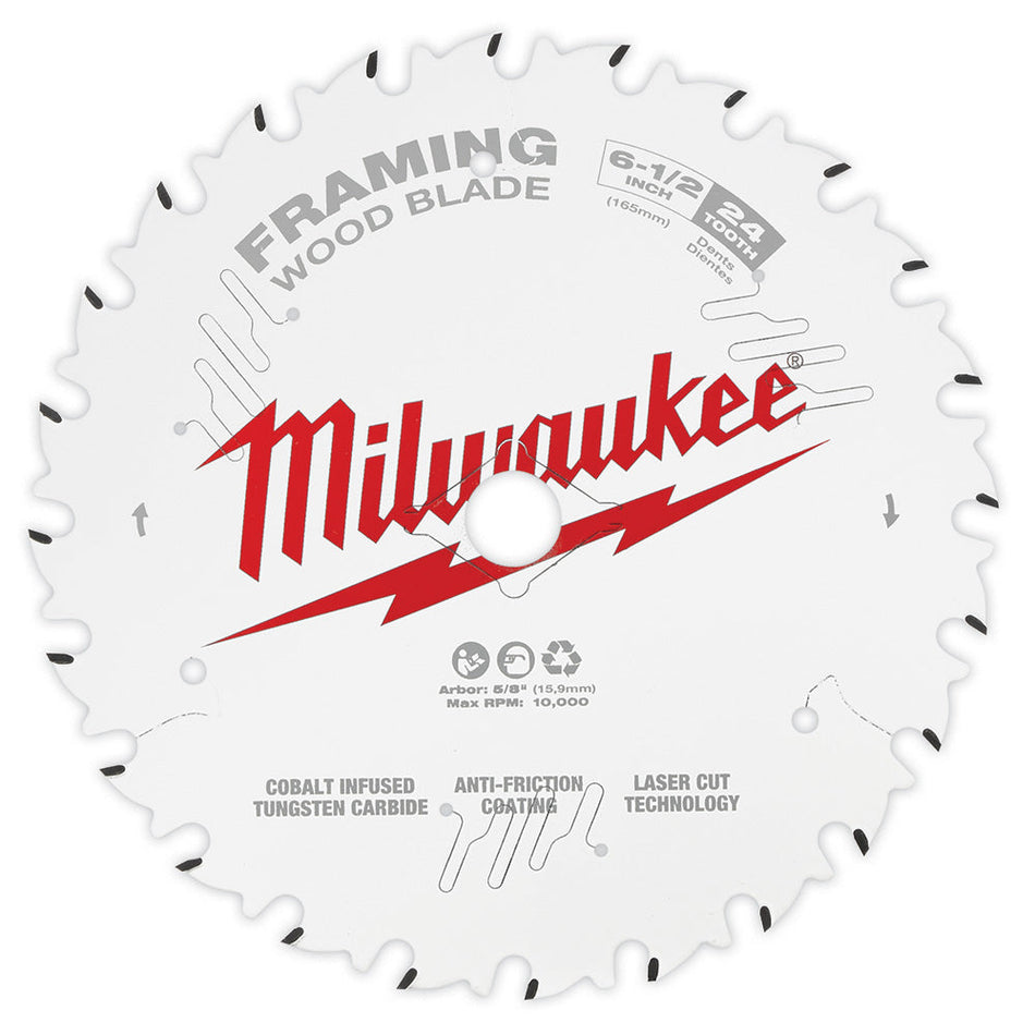 Milwaukee 48-41-0620 Coated 6-1/2" 24T Framing Circular Saw Blades Bulk