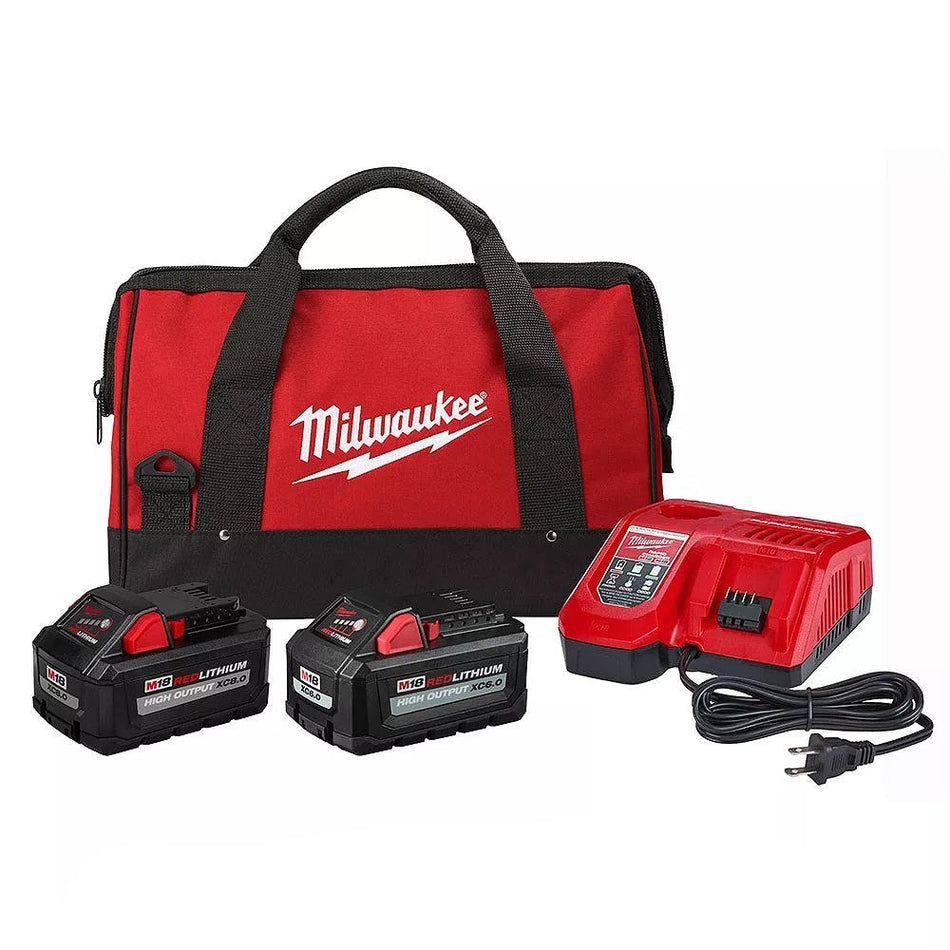 Milwaukee 48-59-1880RCC M18 High Output 8.0 Ah/6.0 Ah Battery Starter Kit