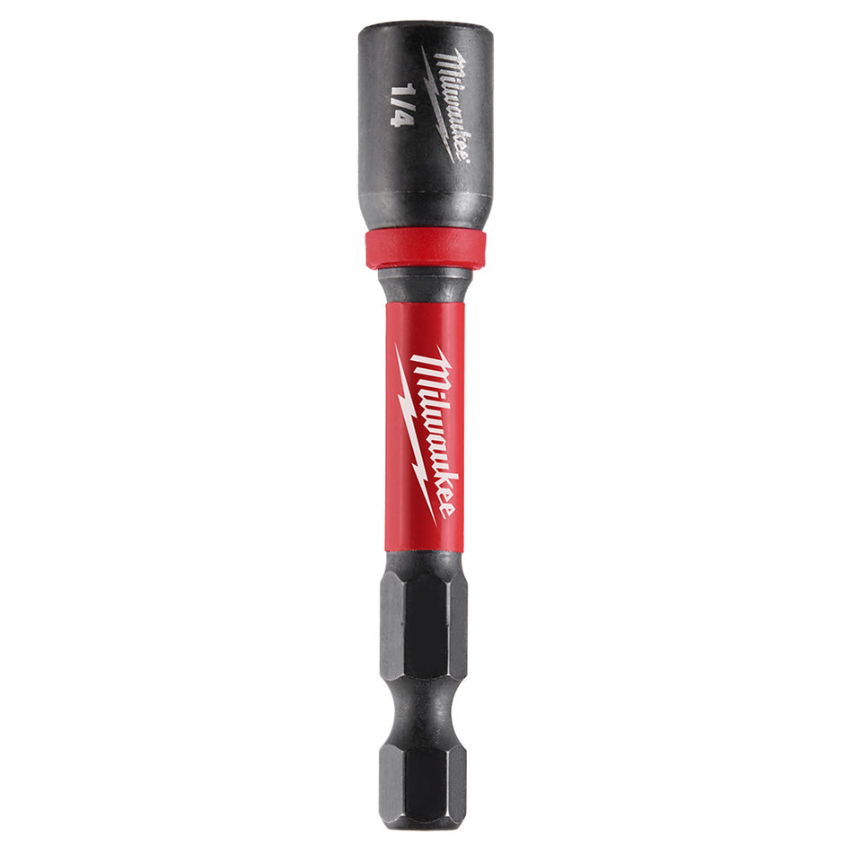 Milwaukee 49-66-4732 SHOCKWAVE Impact Duty 1/4" x 2-9/16" Magnetic Nut Driver - 10 bulk