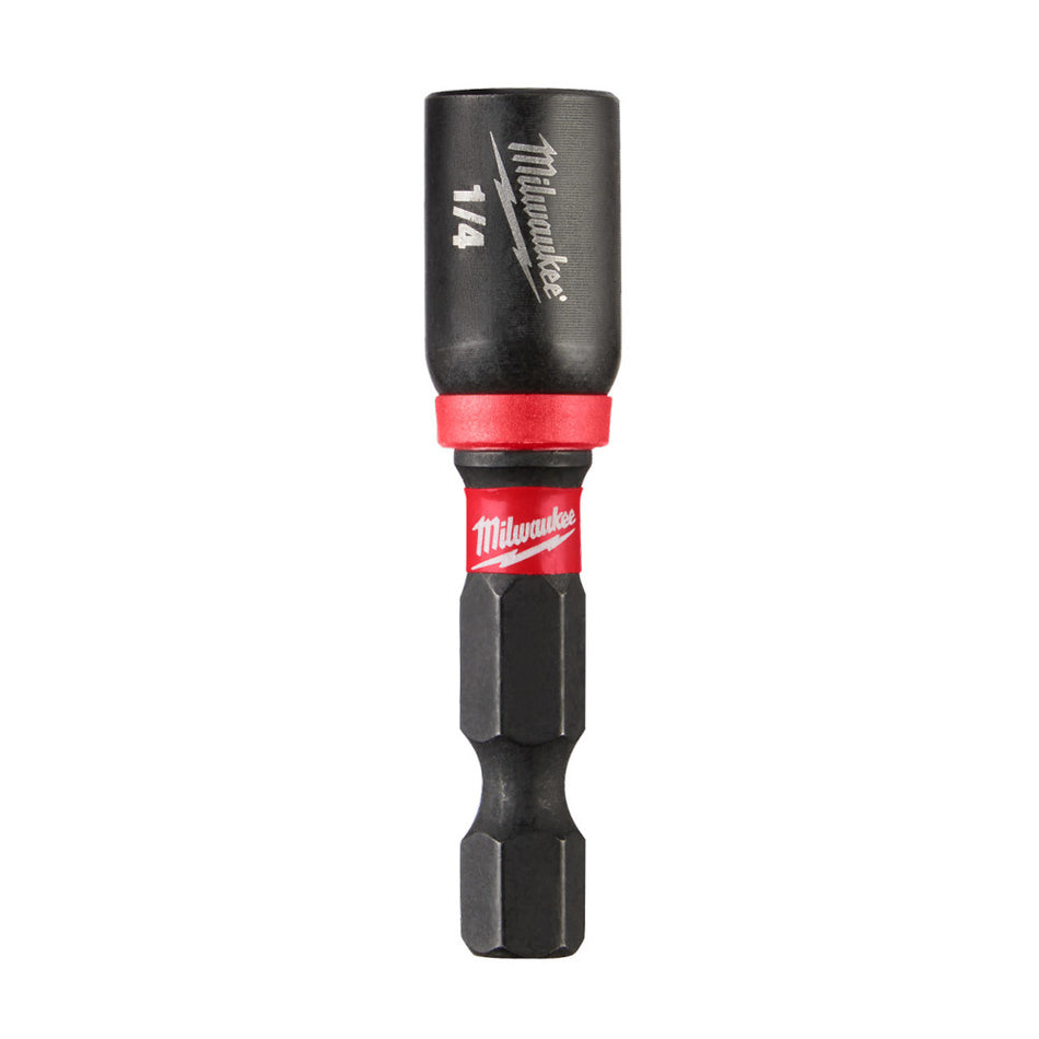 Milwaukee 49-66-4702 SHOCKWAVE Impact Duty 1/4" x 1-7/8" Magnetic Nut Driver - 10 bulk