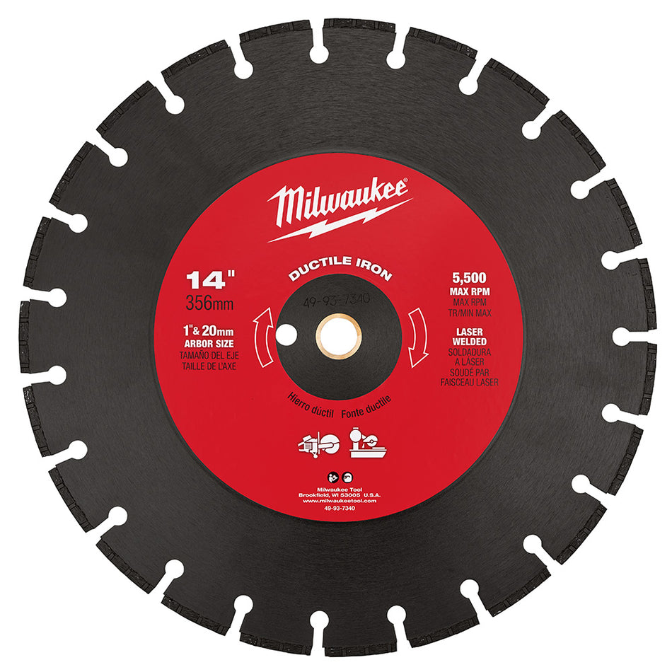 Milwaukee 49-93-7340 14" Ductile Iron Segmented Blades