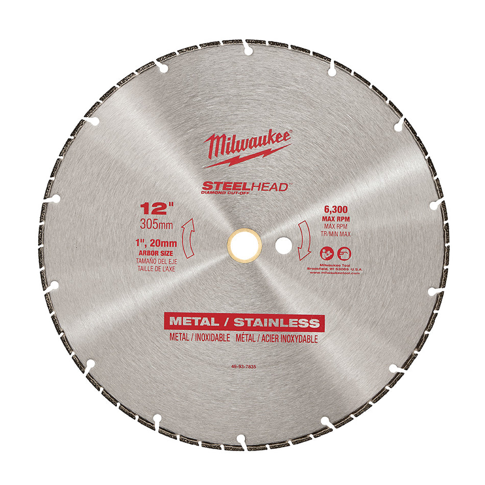 Milwaukee 49-93-7835 12" SteelHead Diamond Cut-Off Blades