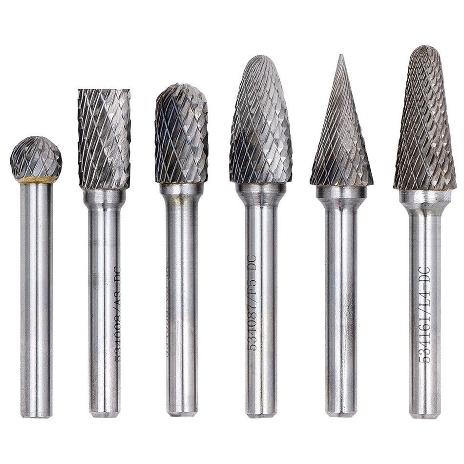 Jet-Kut 534202 6 Piece Premium Carbide Bur Set