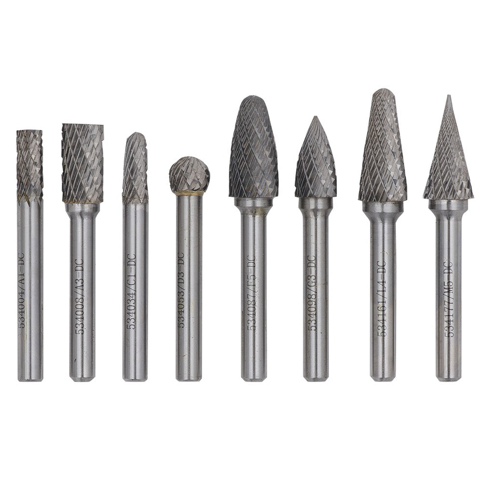 Jet-Kut 534212 8 Piece Premium Carbide Bur Set