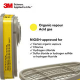 3M 6003 Organic Vapour/Acid Gas Cartridge - 2 pack
