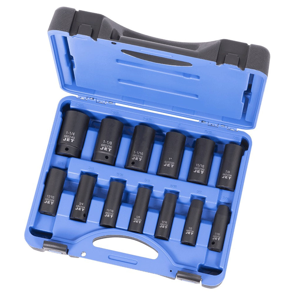 Jet 610323 13 PC 1/2" DR Deep SAE 6 Point Impact Socket Set