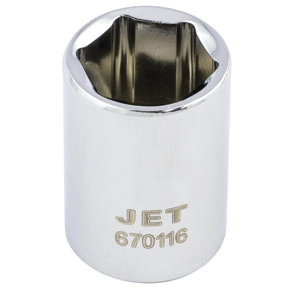 Jet 670116 1/4" DR x 1/2" 6 Point Regular Chrome Socket