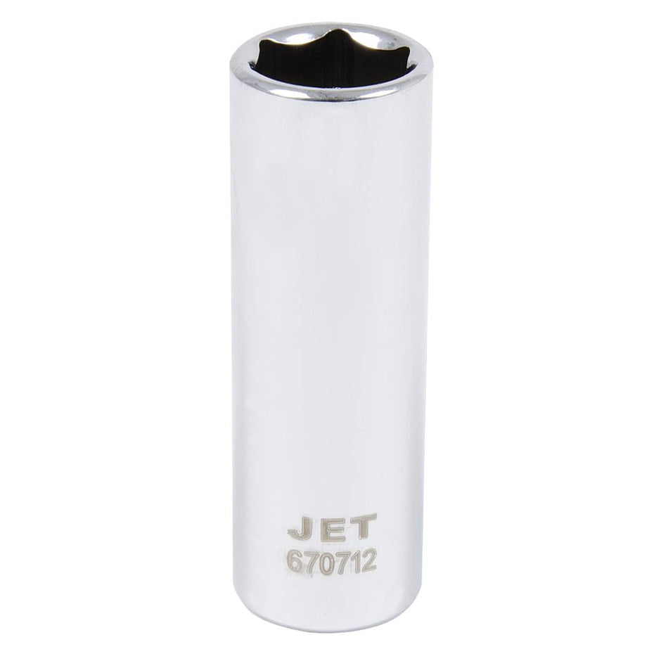 Jet 670712 1/4" DR x 12mm 6 Point Deep Chrome Socket