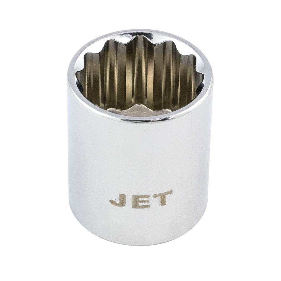 Jet 671212 3/8" DR x 3/8" 12 Point Regular Chrome Socket