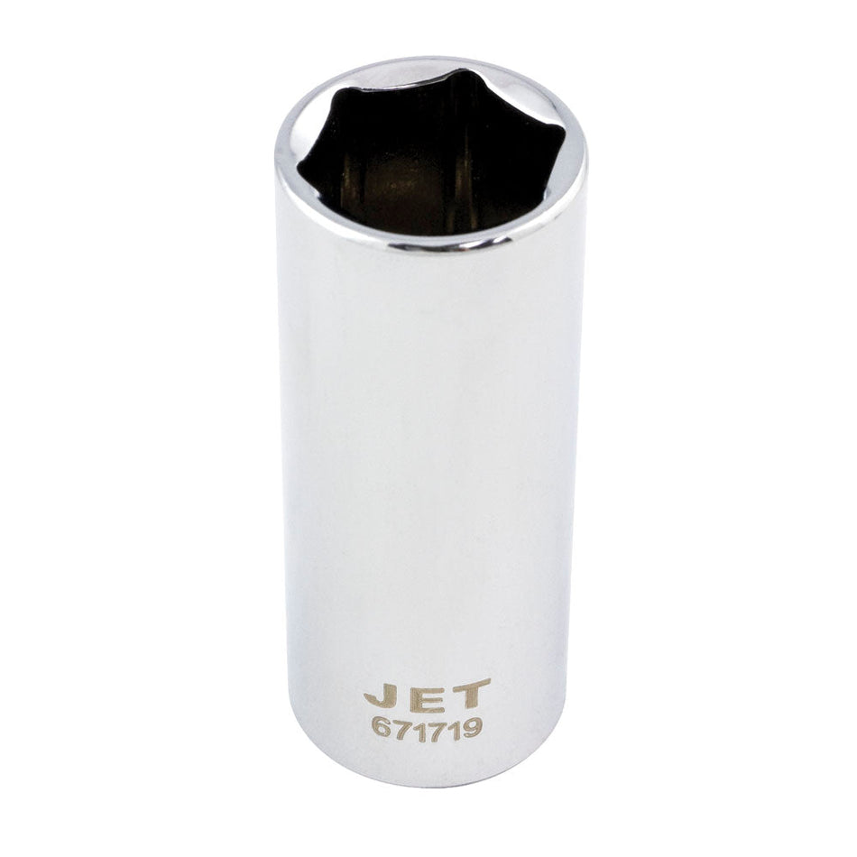 Jet 671719 3/8" DR x 19mm 6 Point Deep Chrome Socket