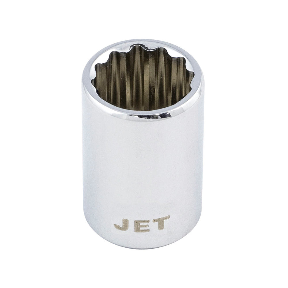 Jet 672618 1/2" DR x 18mm 12 Point Regular Chrome Socket