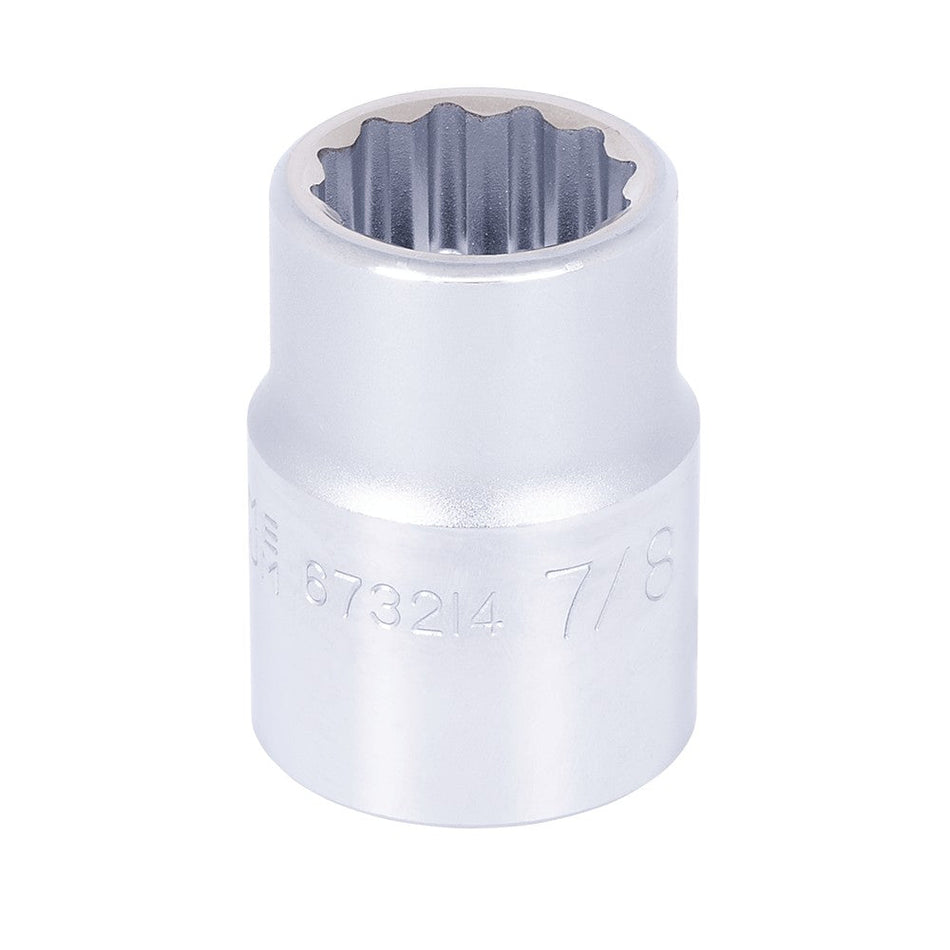 Jet 673214 3/4" DR x 7/8" 12 Point Regular Chrome Socket