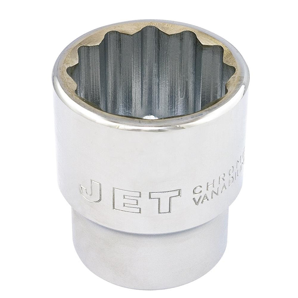 Jet 673224 3/4" DR x 1-1/2" 12 Point Regular Chrome Socket