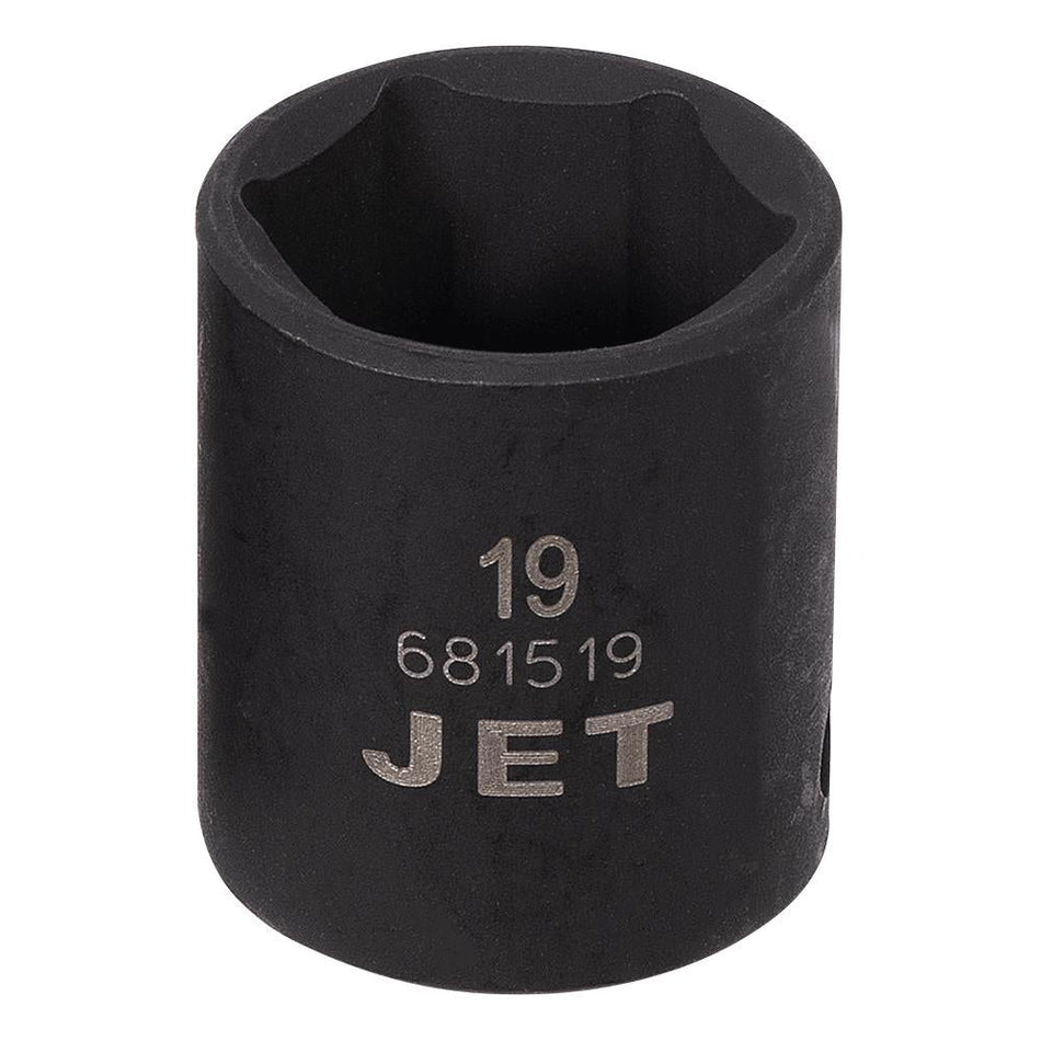 Jet 681519 3/8" DR x 19mm 6 Point Regular Impact Socket