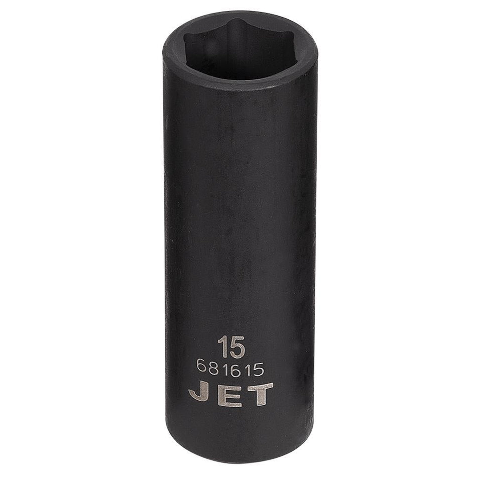 Jet 681615 3/8" DR x 15mm 6 Point Deep Impact Socket