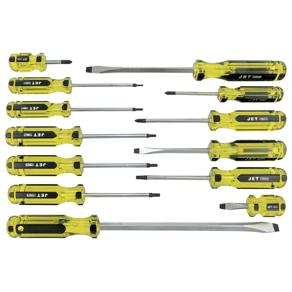 Jet 720574 13 Piece Mechanic's Jumbo Handle Screwdriver Set