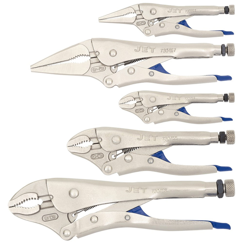 Jet 730335 5 Piece Steel Jaw Locking Pliers Set