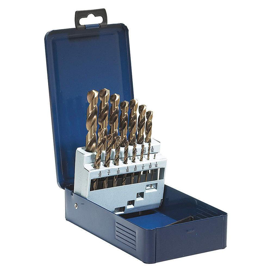 Drill Bit Set - SST+ High Speed Steel 15 Piece Jobber Drill Bit Set