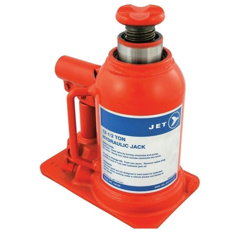 12-1/2 Ton JET Hydraulic Bottle Jack - Low Profile - Super Heavy Duty