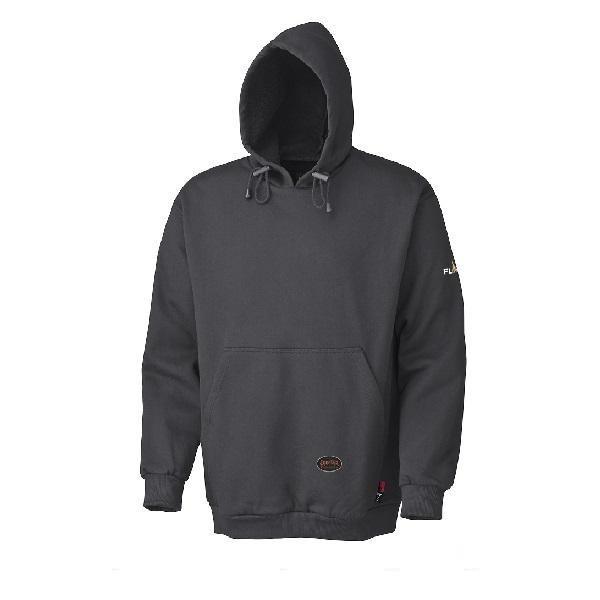 Flame Resistant Pullover Style Heavyweight Cotton Hoodie - Black (335)