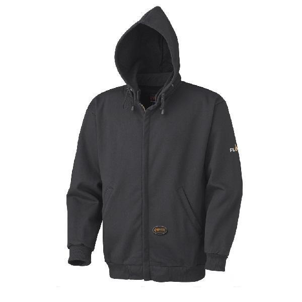Flame Resistant Zip Style Heavyweight Cotton Hoodie - Black (337)