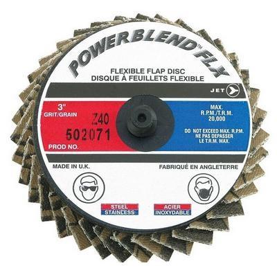 3" Z40 POWERBLEND FLX Roll-on Flap Disc - Type R Mount (502071)