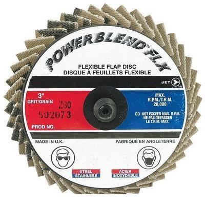 3" Z60 POWERBLEND FLX Roll-on Flap Disc - Type R Mount (502073)