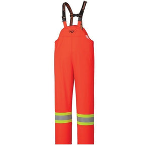 Flame Resistant PU Stretch Hi-Viz Waterproof Bib Pant - Orange (5893)