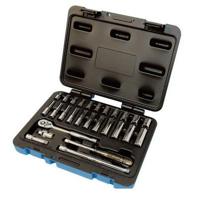 28 Piece 1/4" Drive Metric Socket Wrench Set - 6 Point (600116)