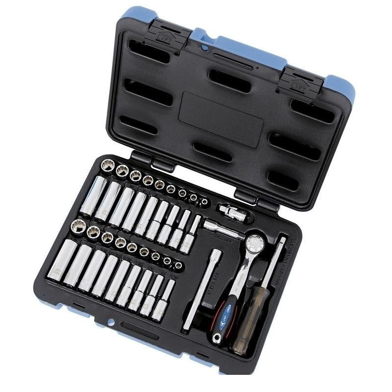 42 Piece 1/4" Drive SAE/Metric Socket Wrench Set - 12 Point (600126)
