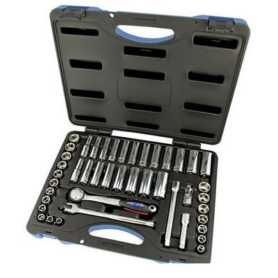 45 Piece 3/8" Drive S.A.E./Metric Socket Wrench Set - 6 Point (600241)