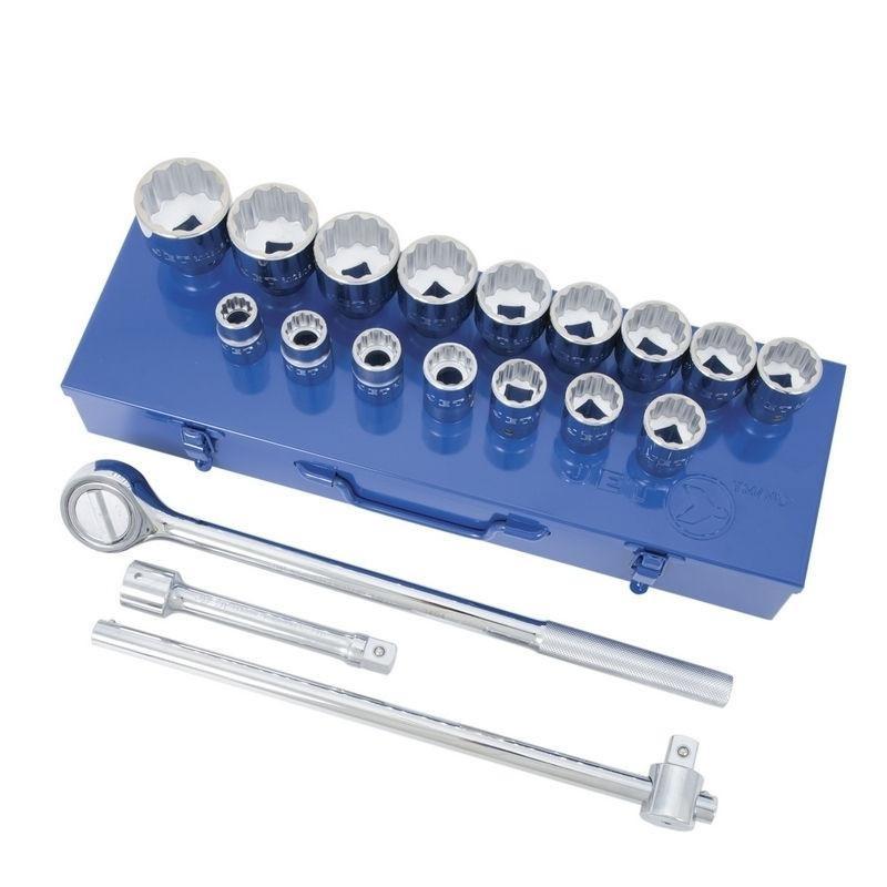 Jet 600402 21 Piece 3/4" DR SAE 12 Point Socket Wrench Set