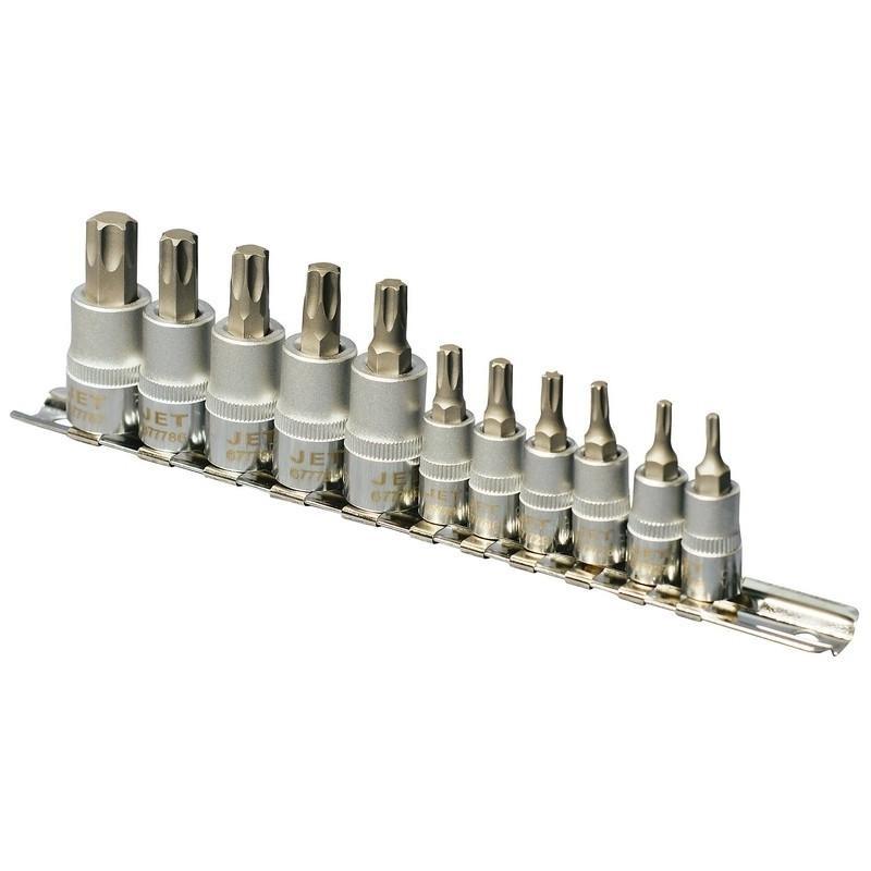 11 Piece 1/4" and 3/8" Drive Non-Tamperproof TORX Bit Socket Set