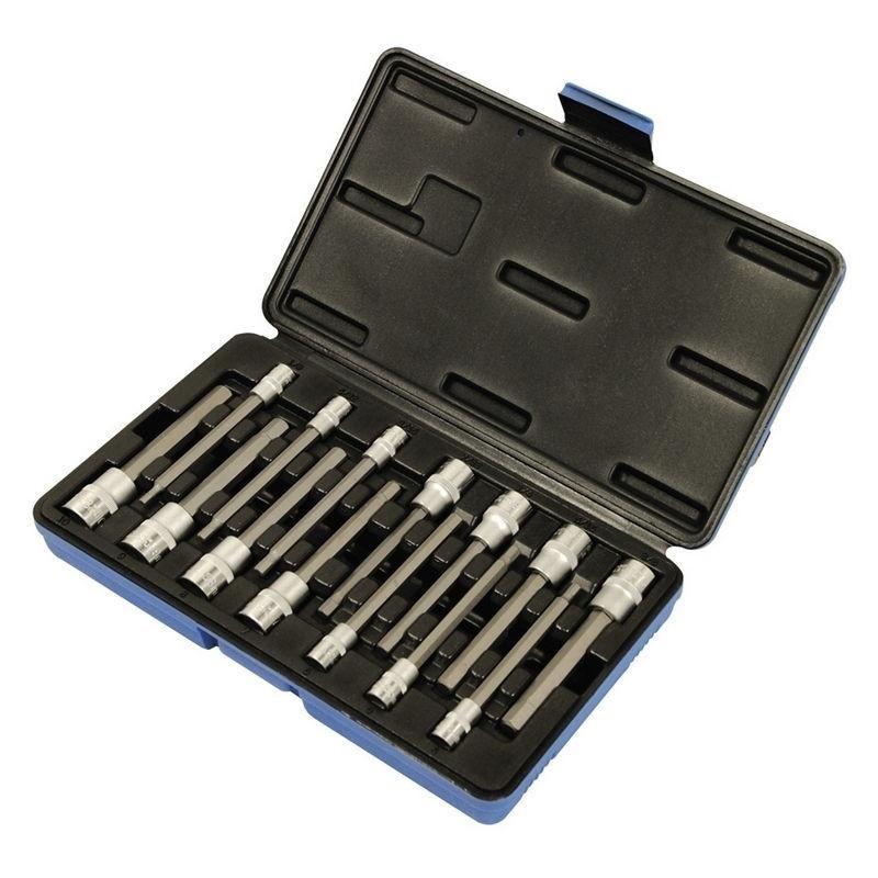 14 Piece 1/4 and 3/8" Drive S.A.E./Metric Hex Bit Socket Set (601808)