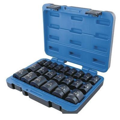 22 Piece 1/2" Drive Metric Impact Socket Set - 6 Point (610338)