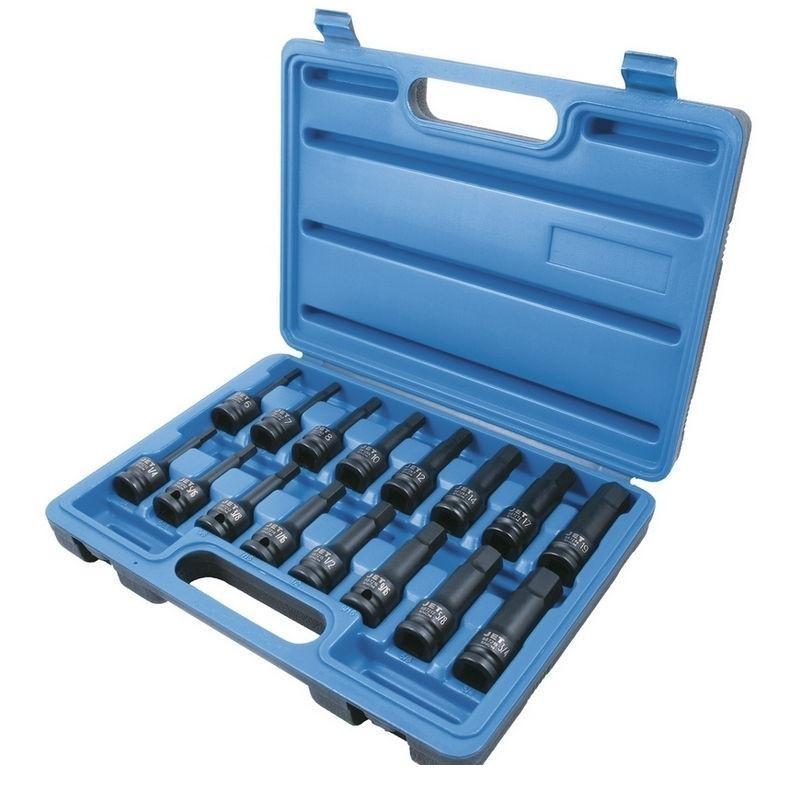 16 Piece 1/2" Drive S.A.E./Metric Hex Bit Impact Socket Set (610340)