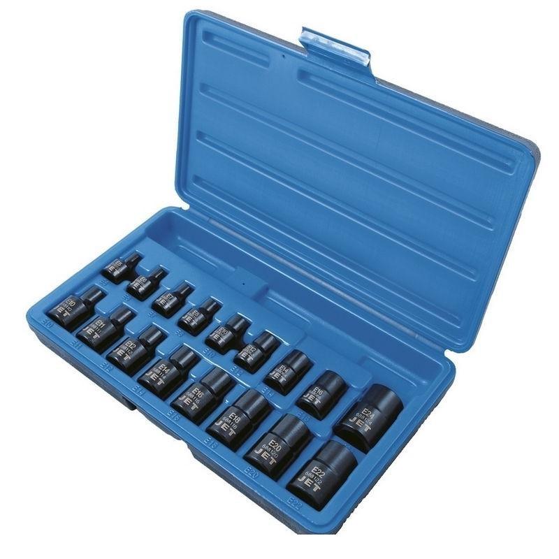 17 Piece 3/8" and 1/2" Drive External TORX Impact Socket Set (610391)