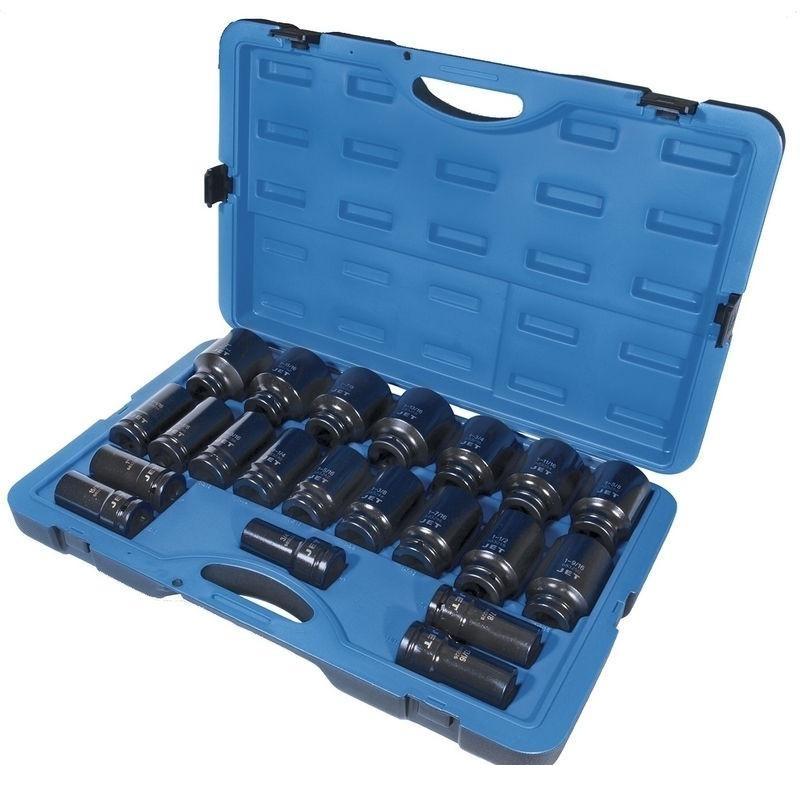 21 PC 3/4" DR Deep S.A.E. 6 Point Impact Socket Set