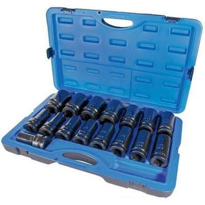 16 PC 1" DR Deep S.A.E. 6 Point Impact Socket Set